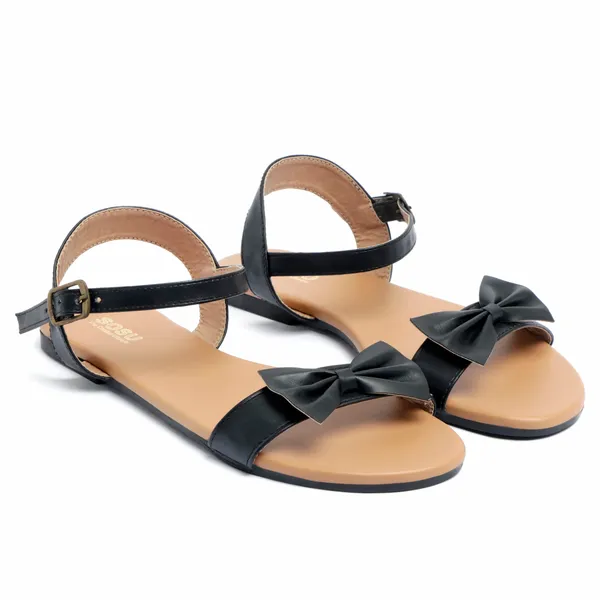 Black_Bow_Flat_Sandals_For_Women