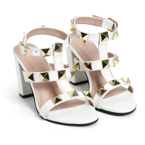 White_Studded_Block_Heel_Sandals_For_Women