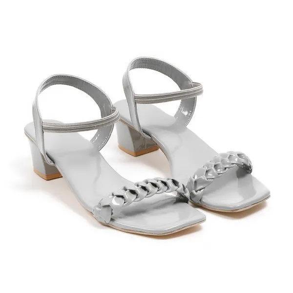 Silver_Braided_Block_Heel_Sandals_For_Women