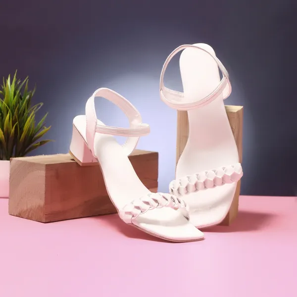 White_Block_Heel_Ankle_Strap_Sandals_For_Women