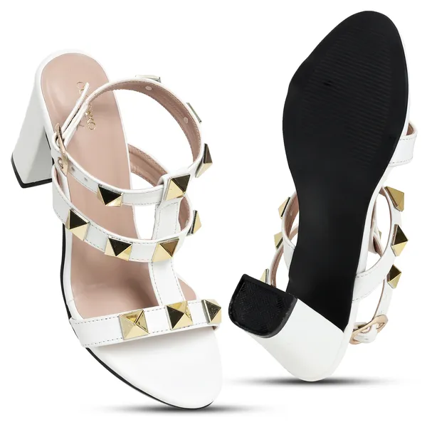 White_Studded_Block_Heel_Sandals_For_Women
