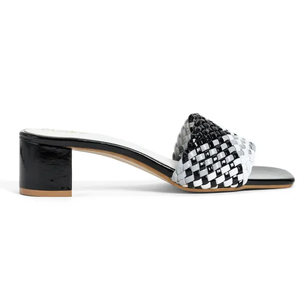Black_Woven_Block_Heel_Slides_For_Women