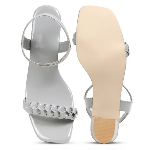 Silver_Braided_Block_Heel_Sandals_For_Women