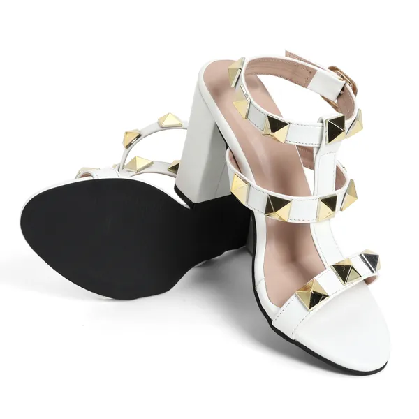 White_Studded_Block_Heel_Sandals_For_Women