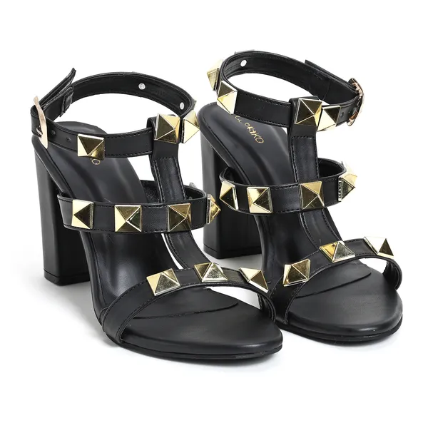 Black_Studded_Block_Heel_Sandals_For_Women
