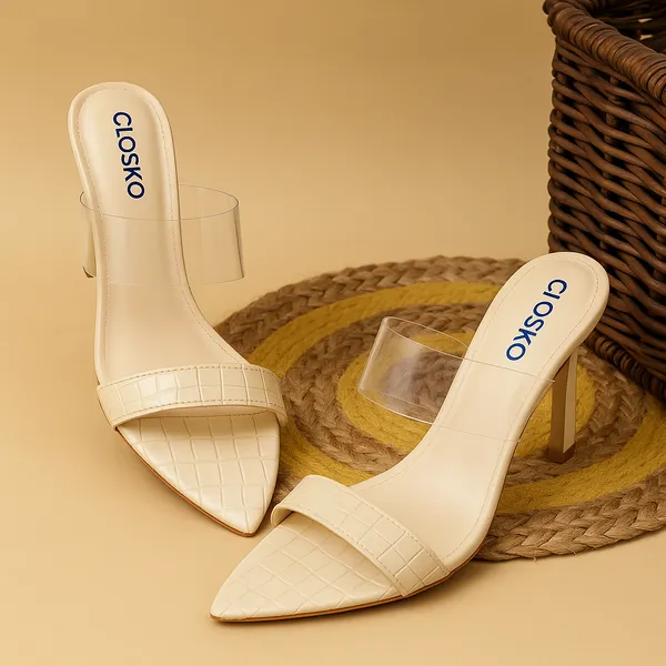 Cream_Pointed_Toe_Heeled_Mule_For_Women