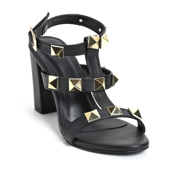 Black_Studded_Block_Heel_Sandals_For_Women