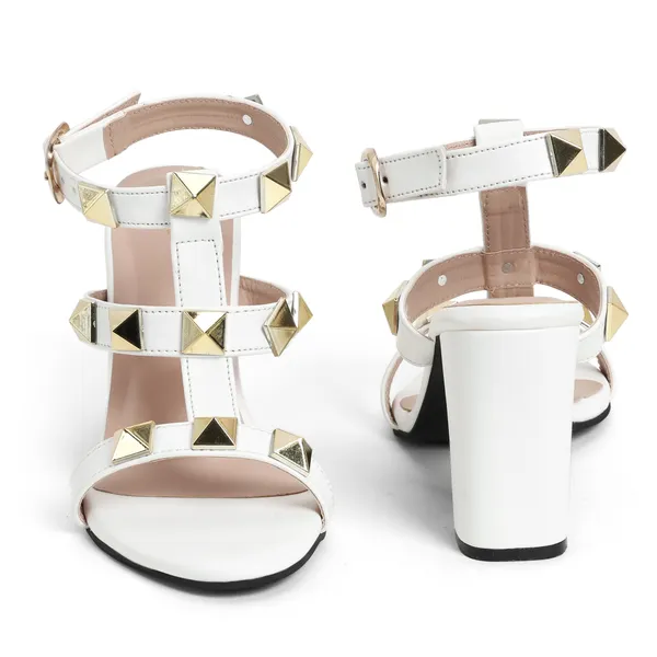 White_Studded_Block_Heel_Sandals_For_Women