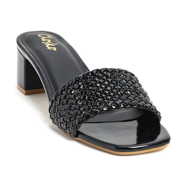 Black_Woven_Block_Heel_Sandals_For_Women
