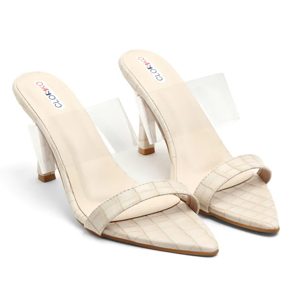 Cream_Pointed_Toe_Heeled_Mule_For_Women
