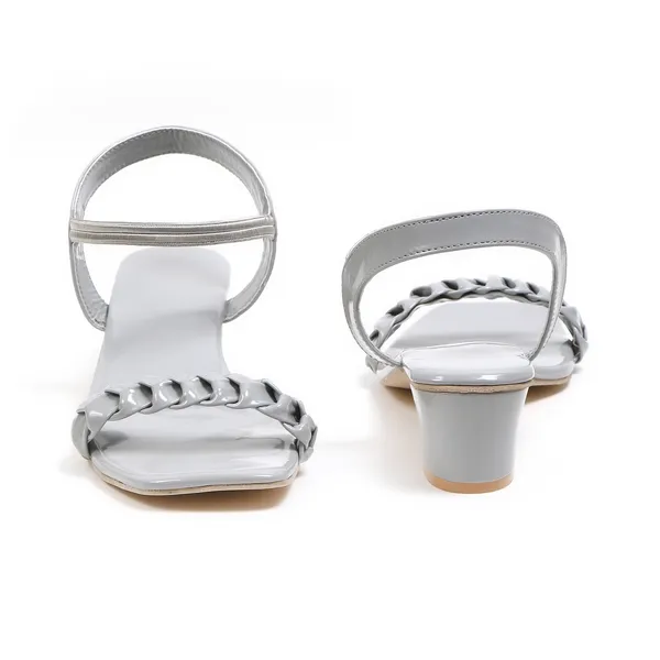 Silver_Braided_Block_Heel_Sandals_For_Women