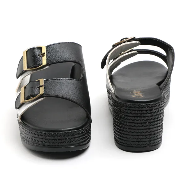 Black_Synthetic_Leather_Wedge_Sandals_For_Women
