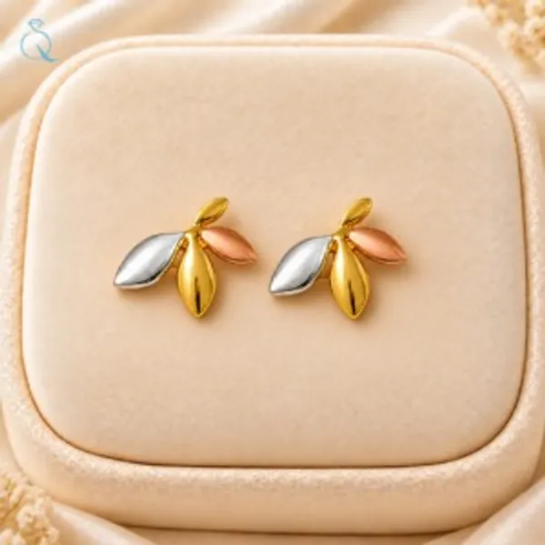 Tricolor_Leaf_Stud_Earrings_for_Women