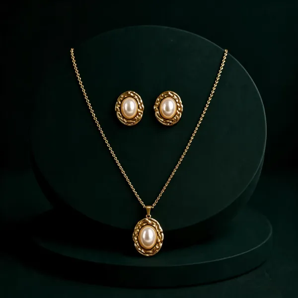 Golden_Alloy_Pearl_Oval_Pendant_Necklace_And_Earrings_Set_For_Women