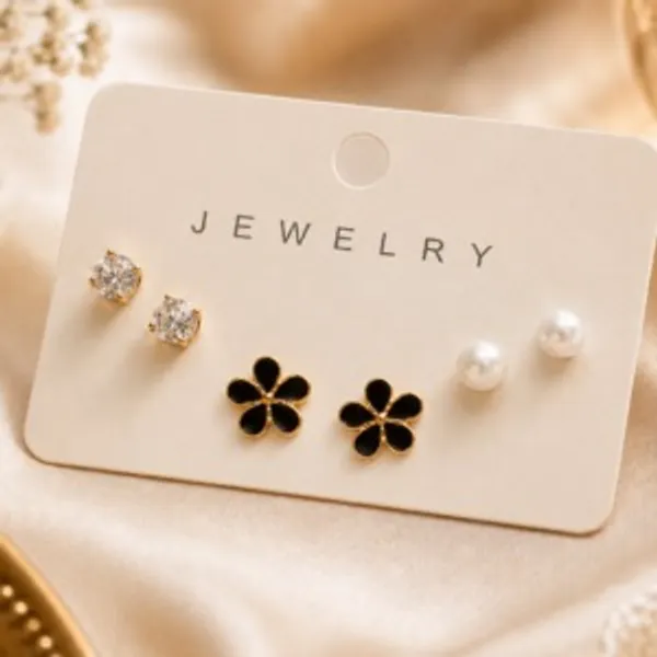 Gold_Tone_Floral_And_Pearl_Stud_Earrings_Set_For_Women