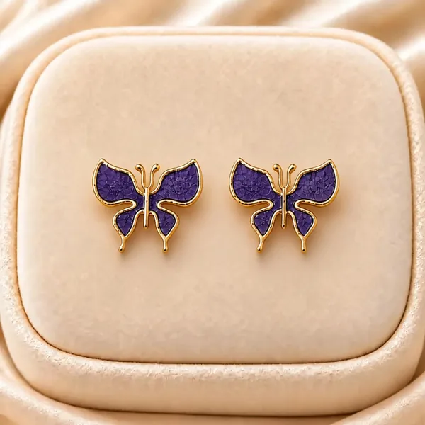 Purple_Gold-Tone_Alloy_Butterfly_Stud_Earrings_For_Women_-_Pack_of_4