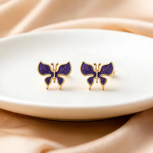 Purple_Gold-Tone_Alloy_Butterfly_Stud_Earrings_For_Women_-_Pack_of_4