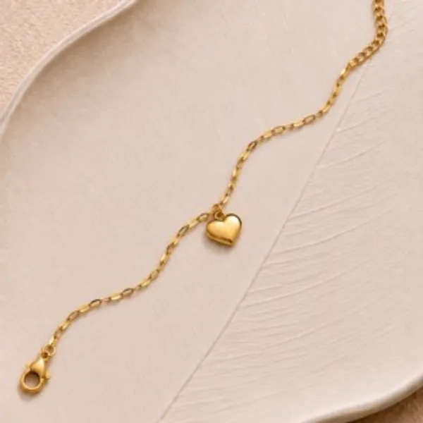 Gold-Tone_Heart_Charm_Bracelet_for_Women