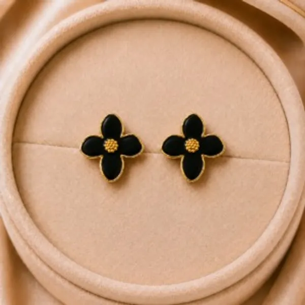 Black_Floral_Stud_Earrings_for_Women