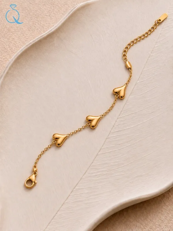 Gold-Tone_Heart_Charm_Bracelet_for_Women