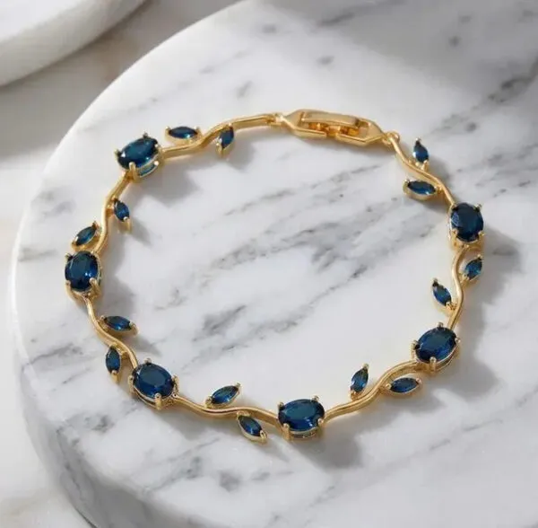 Blue_Gold-Tone_Stone_Bracelet_for_Women