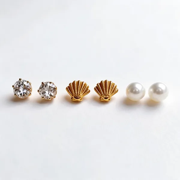 Golden_Alloy_Shell_And_Pearl_Stud_Earrings_Set_For_Women