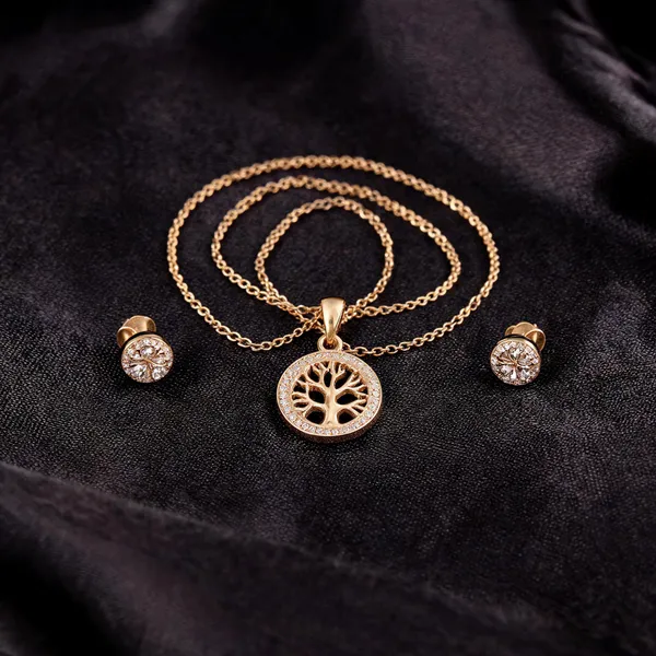 Golden_Alloy_Tree_Pendant_Necklace_And_Earrings_Set_For_Women