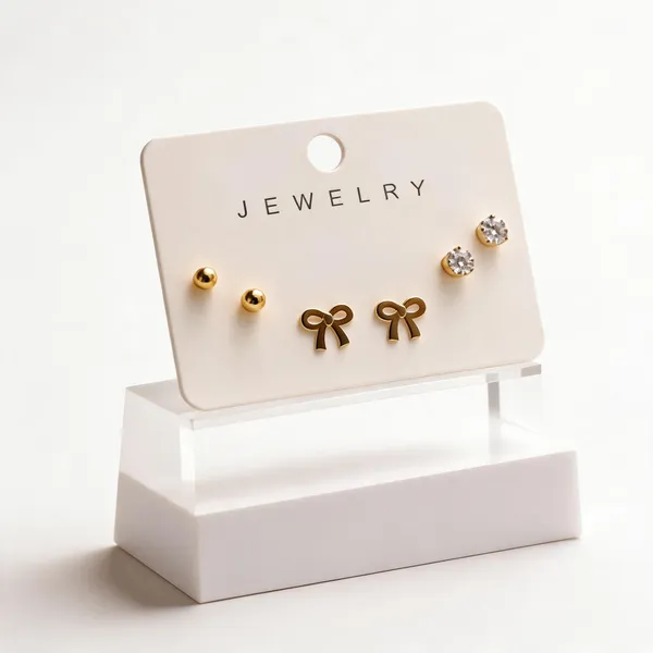 Golden_Alloy_Stud_And_Bow_Earrings_Set_For_Women