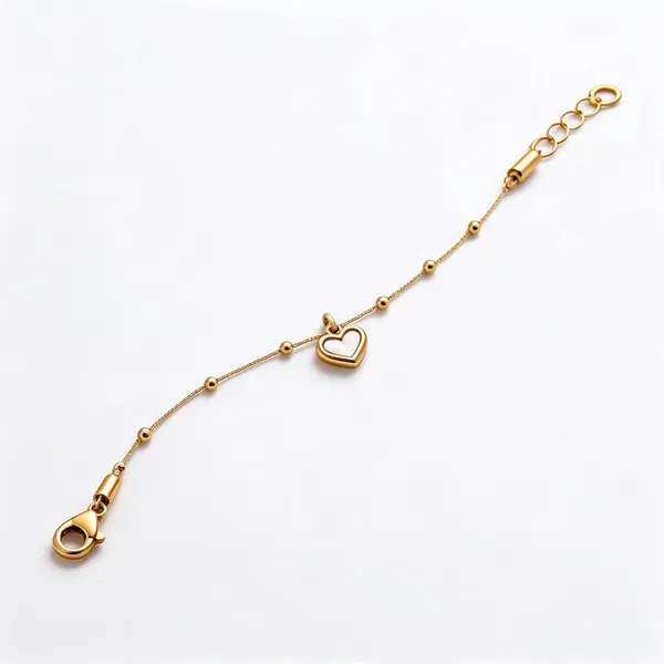 Golden_Alloy_Heart_Charm_Chain_Bracelet_For_Women