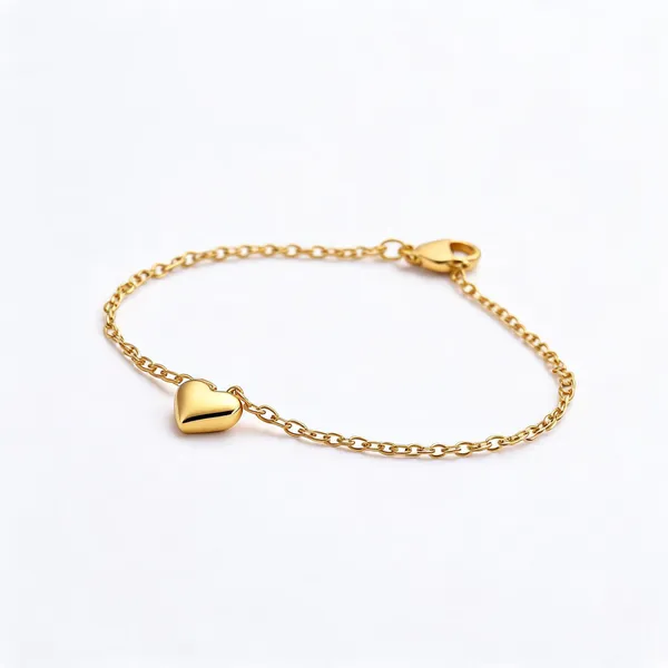 Golden_Alloy_Heart_Charm_Bracelet_For_Women