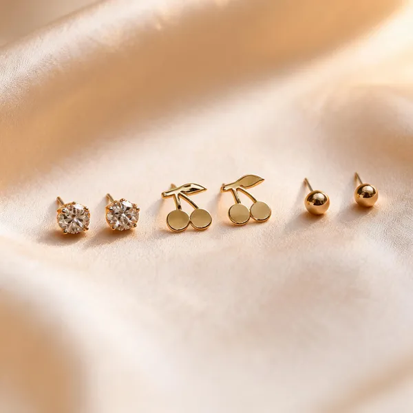 Golden_Alloy_Floral_Ball_And_Cherry_Drop_Earrings_Set_For_Women