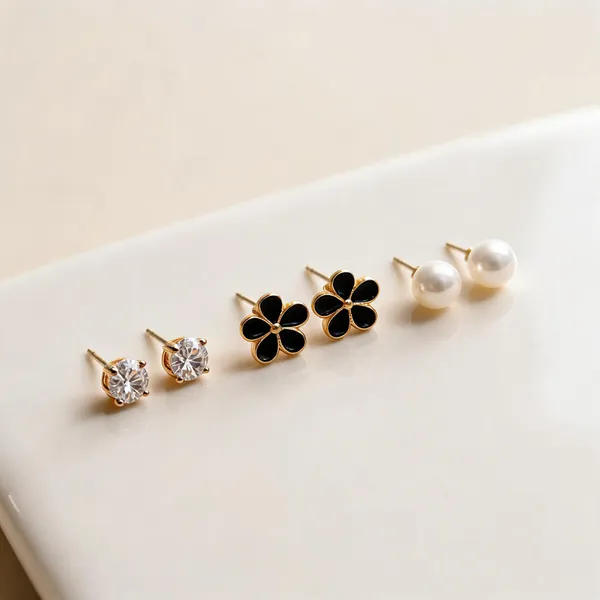 Golden_Alloy_Crystal_Pearl_And_Floral_Stud_Earrings_Set_For_Women