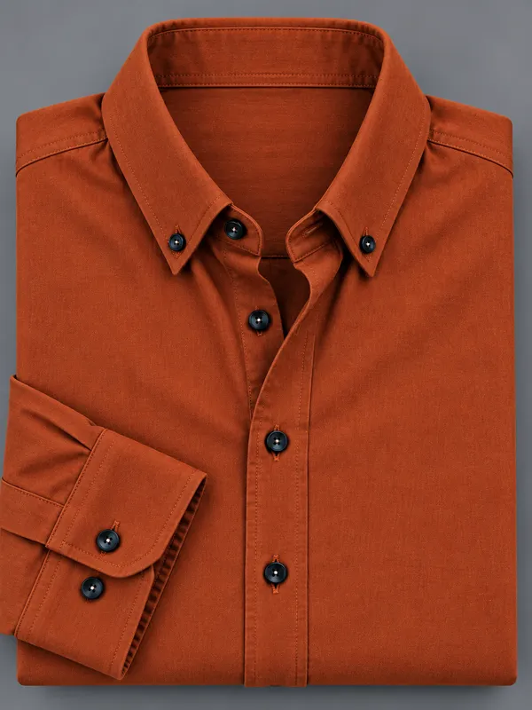 Rust_Full_Sleeve_Button-Down_Shirt_for_Men