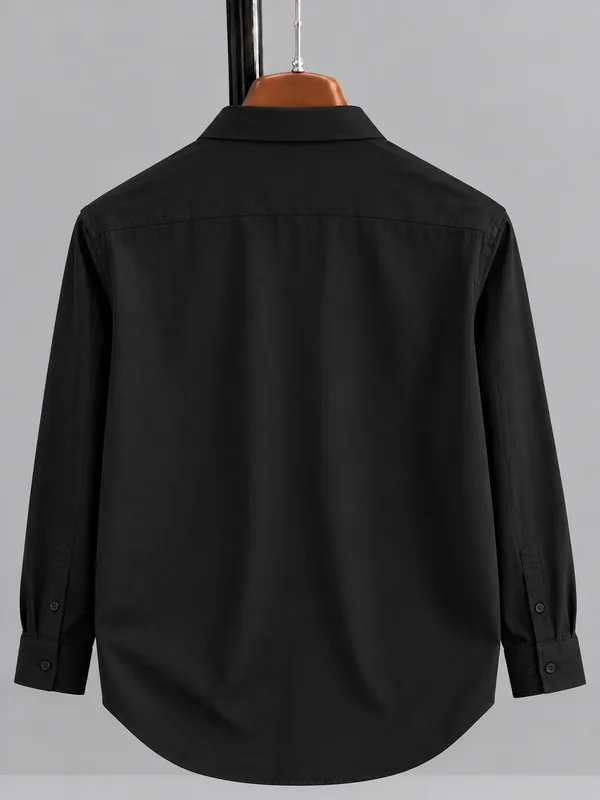 Black_Soft_Fabric_Full_Sleeve_Shirt_for_Men