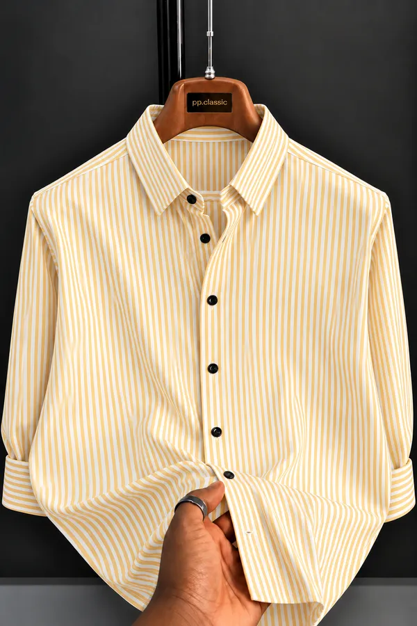 Yellow_Striped_Full_Sleeve_Shirt_for_Men