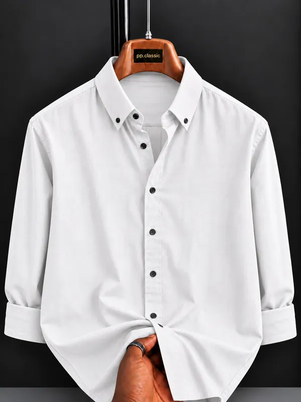 White_Full_Sleeve_Button_Down_Shirt_for_Men
