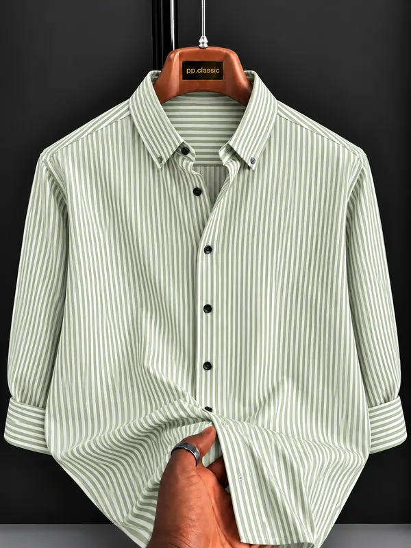 Olive_Green_Striped_Regular_Fit_Shirt_for_Men