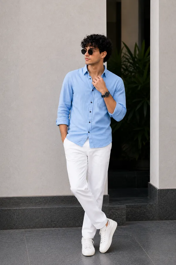 Light_Blue_Solid_Regular_Fit_Shirt_For_Men