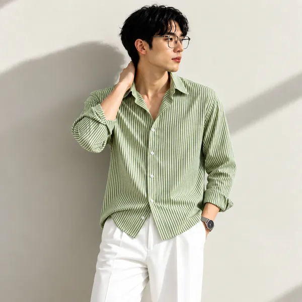 Green_Striped_Regular_Fit_Shirt_for_Men