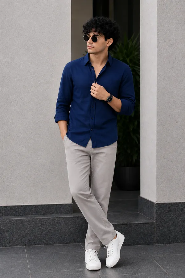 Navy_Linen_Casual_Shirt_for_Men