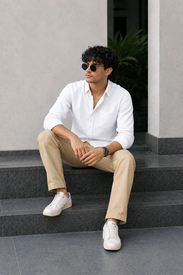 White_Casual_Fit_Shirt_for_Men