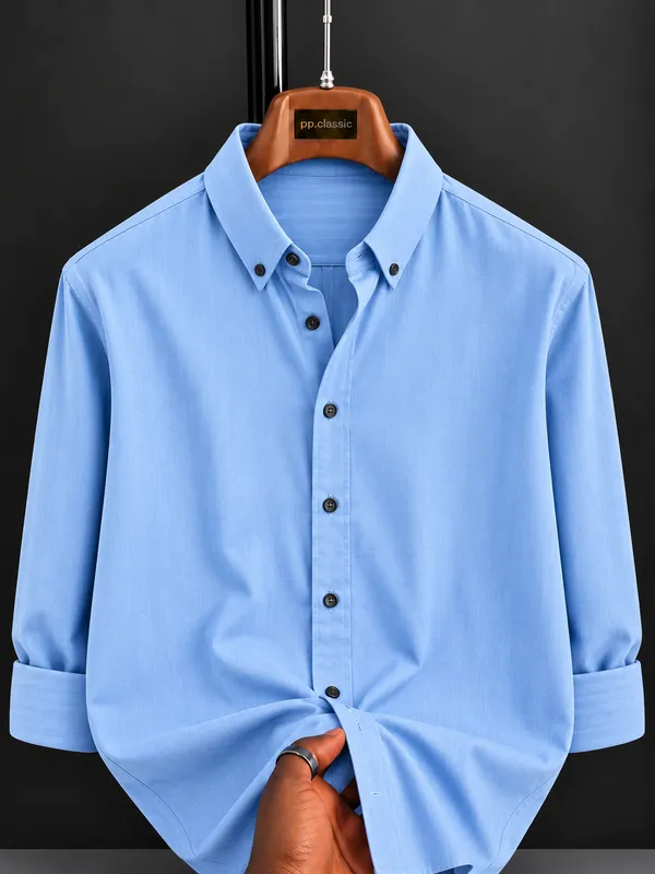 Light_Blue_Button_Down_Long_Sleeve_Shirt_for_Men