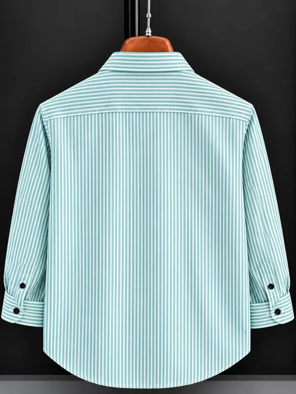 Blue_Woven_Striped_Regular_Fit_Shirt_For_Men