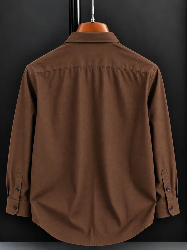 Brown_Full_Sleeve_Button_Down_Shirt_for_Men
