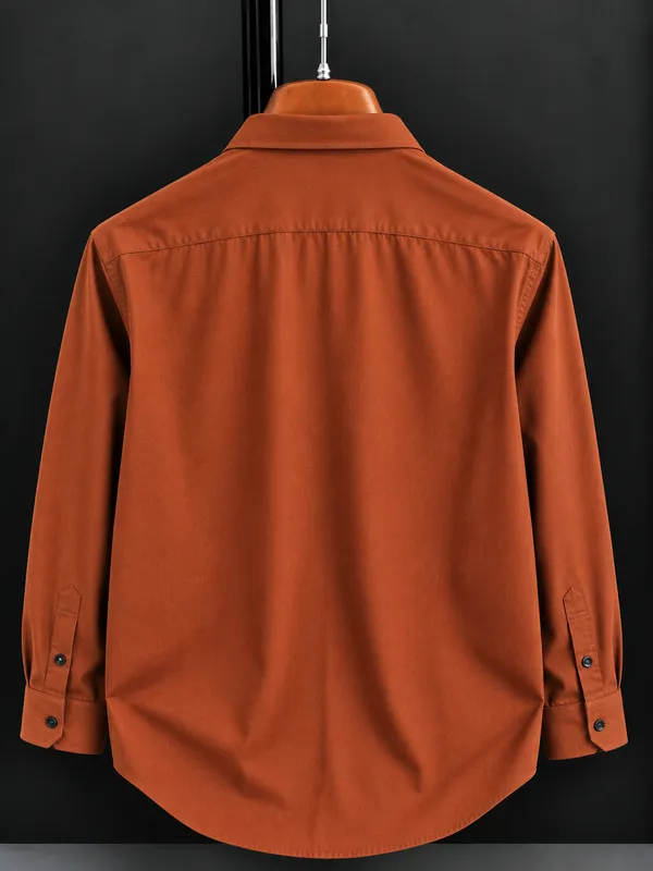 Rust_Full_Sleeve_Button-Down_Shirt_for_Men