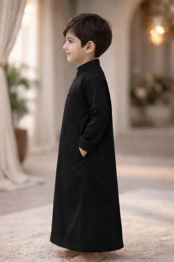 Black_Jubba_For_Boys_|_Traditional_Islamic_Thobe_For_Kids_|_Stylish_Full_Sleeve_Kurta_Jubba_For_Boys_|_Wedding,_Eid_&_Festive_Wear