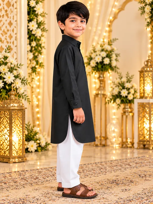Black_Pathani_Kurta_For_Boys_|_Giza_Cotton_Mix_Fabric_|_Full_Sleeve_Traditional_Kurta_With_Pajama_|_Ethnic_Wear_For_Eid,_Wedding_&_Festive_Occasions