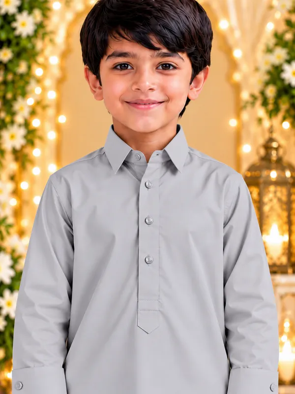 Boys_Light_Grey_Pathani_Kurta_Pajama_In_Giza_Cotton_|_Kids_Pathani_Suit_|_Eid,_Wedding_&_Festive_Wear