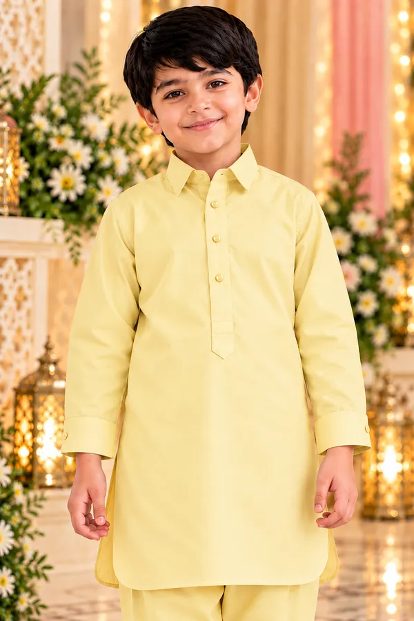 Boys_Light_Yellow_Pathani_Kurta_Pajama_In_Giza_Cotton_|_Kids_Pathani_Suit_|_Eid,_Wedding_&_Festive_Wear