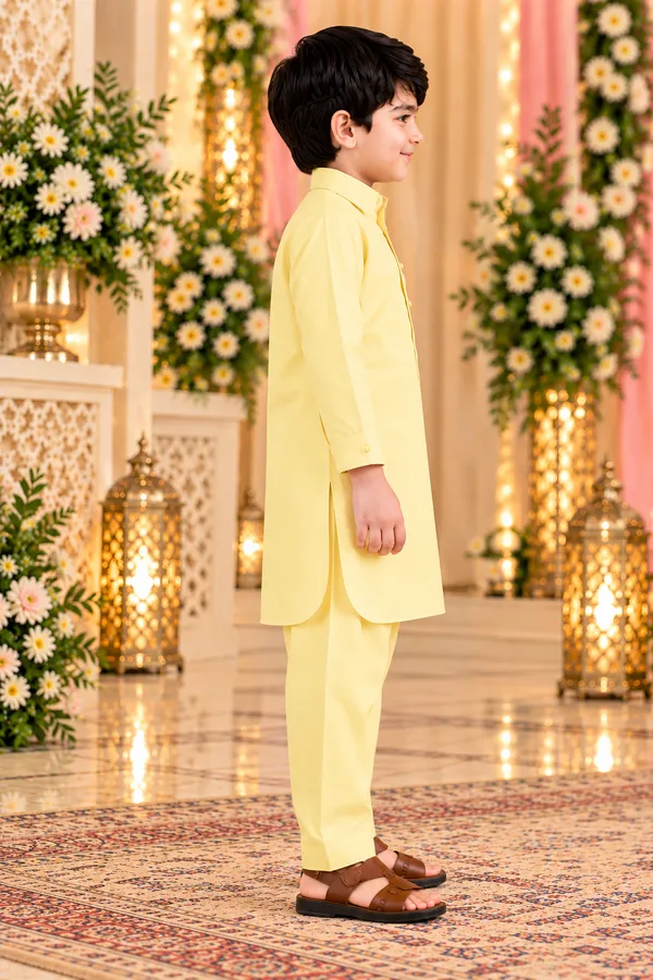 Boys_Light_Yellow_Pathani_Kurta_Pajama_In_Giza_Cotton_|_Kids_Pathani_Suit_|_Eid,_Wedding_&_Festive_Wear